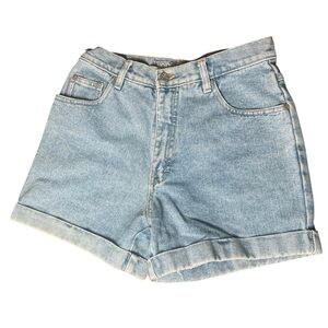 No Excuses Vintage Denim Shorts Size 9/10 High Rise Light Wash 100% Cotton Y2K